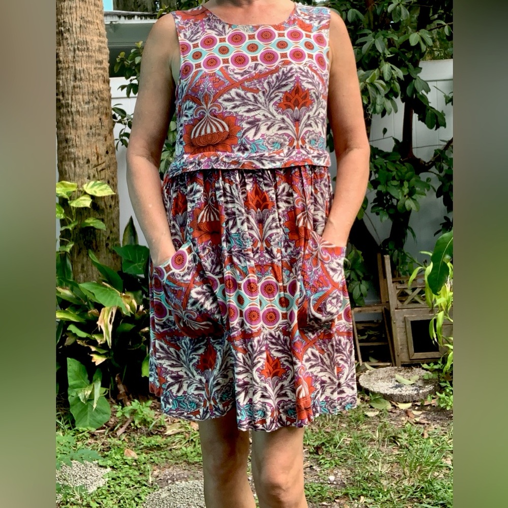 Japna Multicolor Patterned Mini Dress